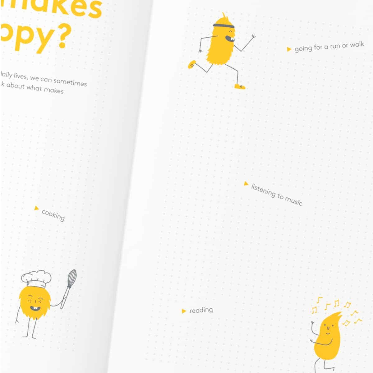HappyMe - Adult Growth Journal, Wellness Notebook with 180 Pages, Daily Prompts for Gratitude, Positivity, Self-Discovery, Reflection, and Affirmations, Ideal for Ages 18+, in English (US), (Yellow)