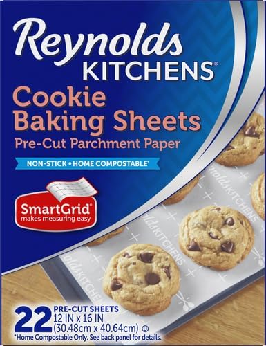 Reynolds Kitchens Air Fryer Liners Disposable, Unbleached Parchment Paper Sheets, 50 Count | Pre-Cut Disposable Parchment Paper Sheets, Fits Round and Square Air Fryers, Safe Up To 400F, Perforated For Better Airflow