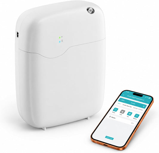 Waterless Essential Oil Diffuser, Smart Scent Air Machine with Bluetooth App Control, Quiet Aromatherapy Diffuser with Timer & Modes for Home Hotel Spa, White