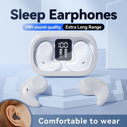 Piluyaa Sleep Earbuds Bluetooth in Ear Light-Weight Headphones, Mini Invisible Earplugs Small Design for Side Sleepers, 58H Playtime with Charging Case, Clear Calls& Noise Block-Black