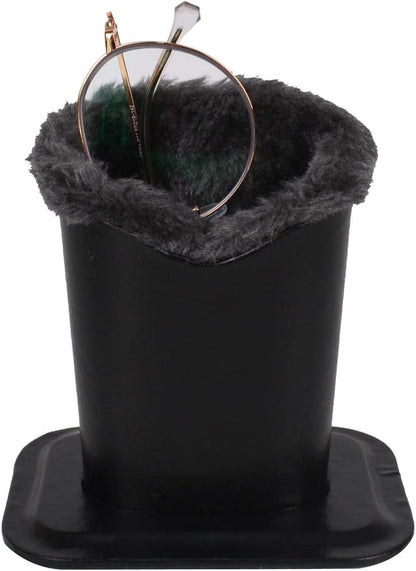 Pack of 2 Soft Plush Lined Eyeglasses Holder Stand Protective Glasses Holder Stand
