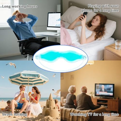 Cooling Eye Mask - Gel Ice Pack Reusable Cooling Eye Pads and Under Patches,Eye Hot Cold Treatment for Redness,Pain Relief Relax.