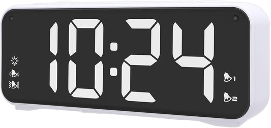 ZJchao Dual Alarm Clock with Bed Shaker LED Display Vibrating Alarm for Heavy Sleepers