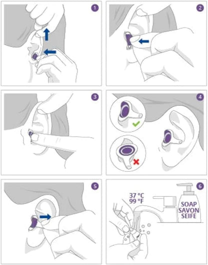 Alpine SleepDeep Earplugs for Sleeping – Side Sleepers & Snoring – Ultra-Soft Noise Reducing Earplugs – 27dB SNR – Hypoallergenic, Silicone-Free – 2 Pairs (S + L)