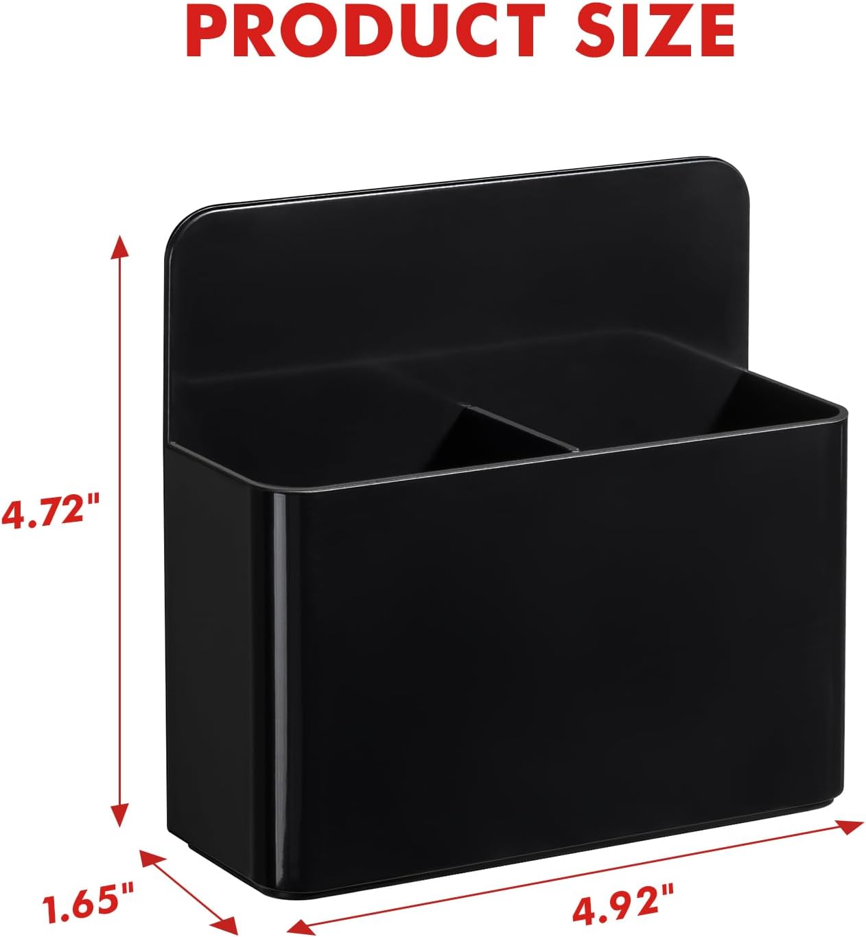 BEYGORM Plastic Magnetic Pen Holder, Powerful Magnet, 2 Pack | Classroom Must Haves, Dry Erase Marker Holder for Whiteboard, School Locker Organizer, Pencil Cup for Refrigerator(Black)