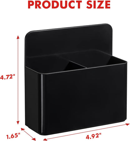 BEYGORM Plastic Magnetic Pen Holder, Powerful Magnet, 2 Pack | Classroom Must Haves, Dry Erase Marker Holder for Whiteboard, School Locker Organizer, Pencil Cup for Refrigerator(Black)