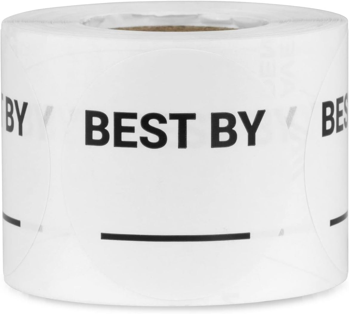 Sell By/Expiration Food Date Labels (1.5 inch, Round - 300 Labels)