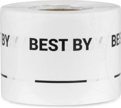 Sell By/Expiration Food Date Labels (1.5 inch, Round - 300 Labels)
