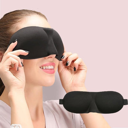 Sleep Mask for Back and Side Sleepers 1 Pack, 3D Light Blocking Eye Mask for Sleeping, Zero Pressure Eye Cover for Women and Men, Lightweight Breathable Night Blindfold Black