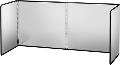 Splatter Guard for Frying Non-Stick 3 Sided Foldable Grease Splatter Screen Stainless Steel Backsplash Anti Splatter Shield Guard for Stove Screen Protector for Frying Stove Top Wall L ANGINORLD