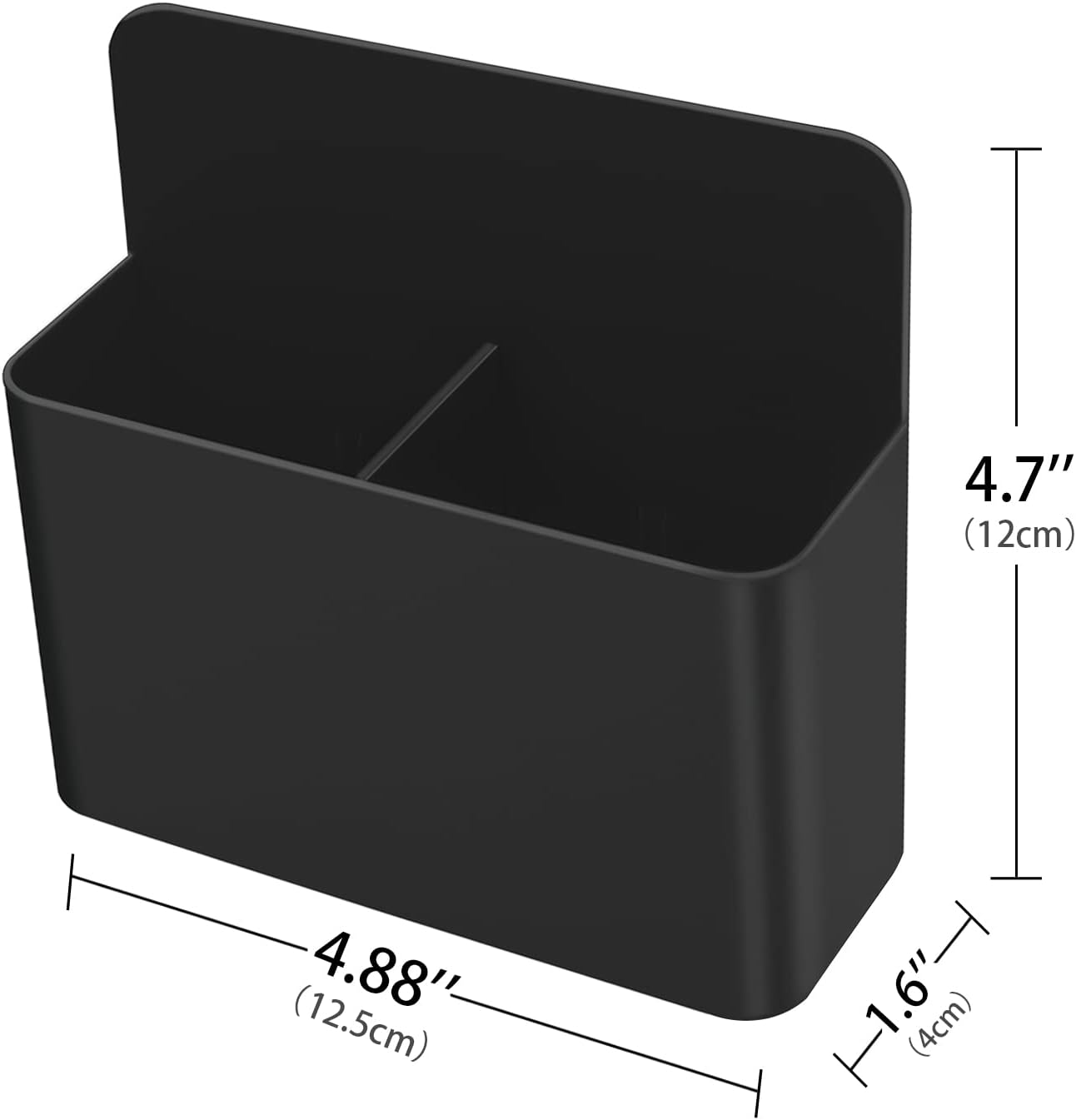MoKo Magnetic Pen Holder, Pencil Accessories Whiteboard Organizer, White | Magnetic dry erase marker holder has two compartments and an ABS body for whiteboards, refrigerators and lockers.