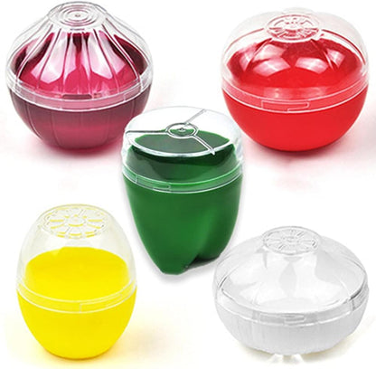 OUKEYI Reusable Fruit and Vegetable Storage Containers Refrigerator Box Storage Bowls Saver Holder Keeper for onion, Green pepper, Tomato, Lemon, and garlic ，Refrigerator Vegetable Crisper 5 Pack