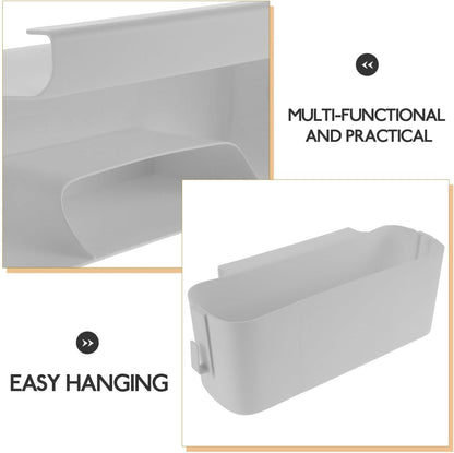 Portable Bedside Hanging Storage Organizer with Adjustable Hooks, Multi-Functional Bedside for Dorm Rooms, Office, White, 13.07 X 5.76 X 4.72 Inches