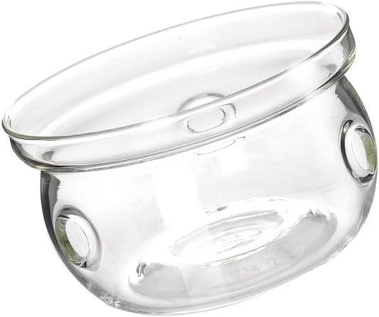 PRETYZOOM 1pc Creative Glass Base Heating Station for Tea Pot Stylish Insulated Furnace for Home Office Practical Tea Warmer No Candle Included
