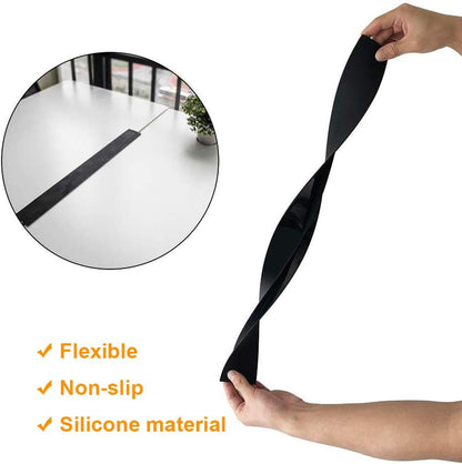 FLSEPAMB Silicone Stove Gap Covers, 2 Pack Heat Resistant Oven Gap Filler Seals Gaps with Anti-Slip Mirror Base, Stain Resistant Stove Counter Gap Cover Silicone Strips Between Stovetop and Counter