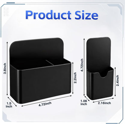 Magnetic Pen Holder, 2 Pack Magnetic Dry Erase Marker Holder, Black Strong Magnetic Marker Holder Pen Pencil Organizer for Whiteboard, Refrigerator, Office, Locker Accessories, Classroom Must Haves