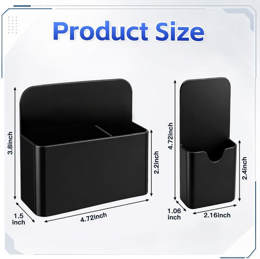 Magnetic Pen Holder, 2 Pack Magnetic Dry Erase Marker Holder, Black Strong Magnetic Marker Holder Pen Pencil Organizer for Whiteboard, Refrigerator, Office, Locker Accessories, Classroom Must Haves