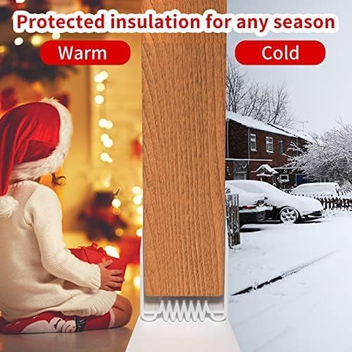 2 Pack Door Draft Stopper, 36” Length Cuttable Weather Stripping Door Seal, Strong Adhesive Door Sweep for Exterior and Interior Doors (2, Black)