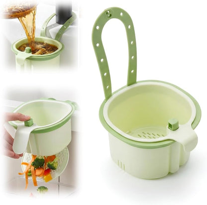 Hanging Sink Drain Basket,2026 New Cactus Kitchen Sink Strainer Basket,Self-Cleaning Faucet Hanging Filter Basket, Multifunctional Kitchen Sink Strainer Press Automatic Dumping Basket，Green