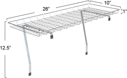 Household Essentials 05100 Rear Display Over-The-Washer Storage Shelf | Organize and Store Laundry Room Supplies | White