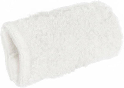 Lamb Wool Armrest Pad Soft Sherpa Fleece Cushion Protects Chair Armrests Relieves Discomfort Non-Slip Hook-and-Loop Suitable for Office Chair Elderly Home, White