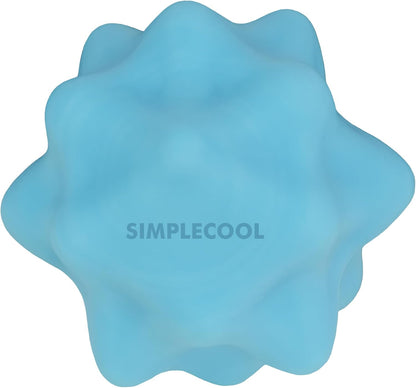 Small Spiky Massage Ball Trigger Point Massage Tool 2.2"×2.1" Blue | Solid Bumpy Massager for Deep Tissue Myofascial Release Hand Foot Plantar Fasciitis Pain Relief Knots Acupoint Yoga Fitness