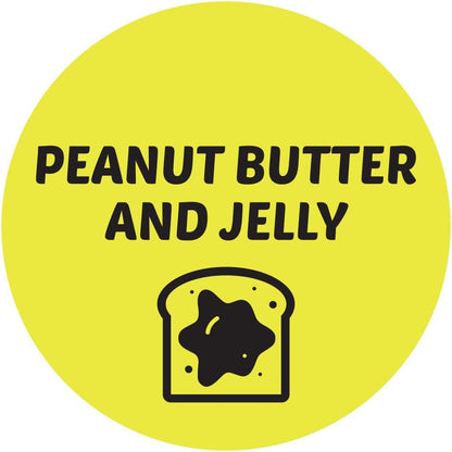 Ham & Cheese Stickers - 1 Inch Round Circle Food Labels in Bright Yellow for Restaurant Deli Food Truck Supermarket Grocery Store Stickers Food Menu Meal Choice Sticker Package Label - 300 Labels/Pack