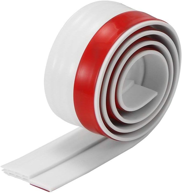 [2Pack Large Door Sweep] Huge Gap Door Draft Stopper, 3-2/5"W x 39" L Door Bottom Seal with Wider Strong Adhesive for Interior/Exterior Doors - Guard Against Drafts, Dust, Noise and Animals-White