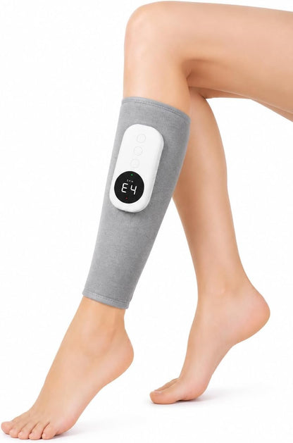 Cordless Leg Massager with Air Compression & Kneading, Rechargeable Calf Massager Wrap for Relaxation, Muscle Comfort & Everyday Recovery, Adjustable Fit, Single Leg