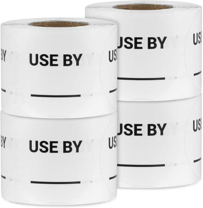 Use by/Expiration Food Date Labels, 1.5 inch Round, 300 Labels