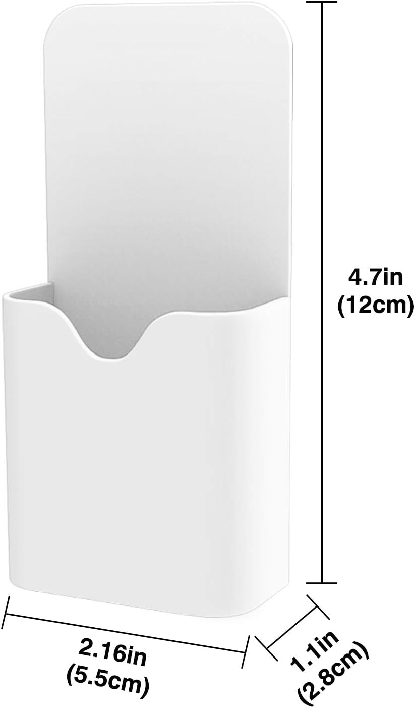MoKo Magnetic Pen Holder, Pencil Accessories Whiteboard Organizer, White | Magnetic dry erase marker holder has two compartments and an ABS body for whiteboards, refrigerators and lockers.