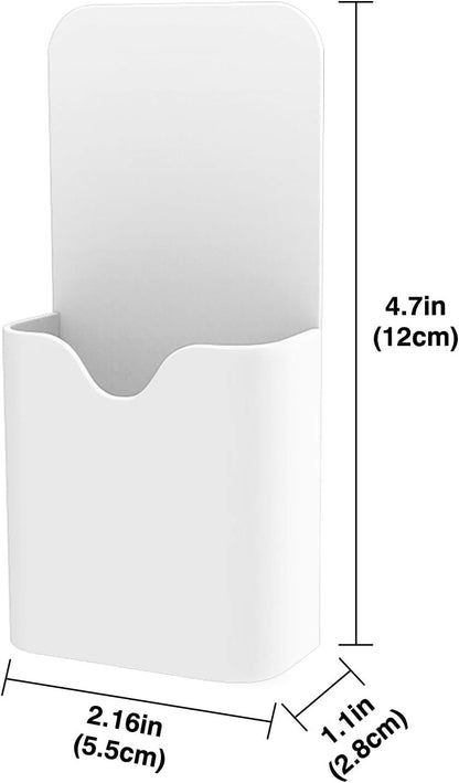 MoKo Magnetic Pen Holder, Pencil Accessories Whiteboard Organizer, White | Magnetic dry erase marker holder has two compartments and an ABS body for whiteboards, refrigerators and lockers.