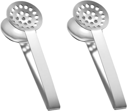 Stainless Steel Tea Bag Squeezer, Tea Bag Press and Spoon, Coffee Bag Clip Tool for Tea Bags, Tea Spoon for Honey Sugar Cube and Lemon, Kitchen Tool for Tea Lovers, 6.02"x1.85"x0.79" (Silver,1)
