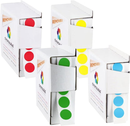 Removable Green Dot Stickers, 1/2 Inch, 1000/Box | Inventory Circle Labels with Removable Adhesive for Offices, Classrooms, Food Service, and Medical Settings. Made in USA