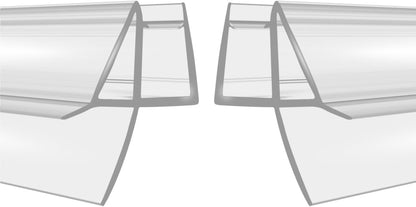 2-Pack Frameless Shower Door Bottom Seal (1/4'' X 39'') Clear Glass Shower Door Sweep Strip can Covers up to 23mm Gap - Stop Leaks
