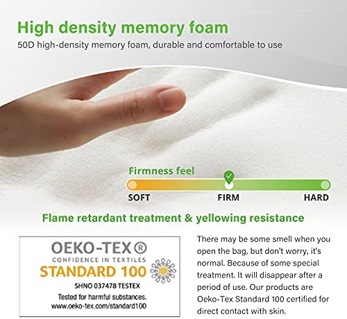 LargeLeaf Chair Armrest Cooling Gel Cushions Elbow Pillow Pressure Relief Office Chair Gaming Chair armrest with Memory Foam armrest Pads 2-Piece Set of Chair