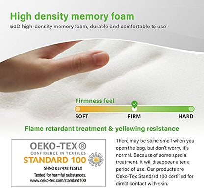 LargeLeaf Chair Armrest Cooling Gel Cushions Elbow Pillow Pressure Relief Office Chair Gaming Chair armrest with Memory Foam armrest Pads 2-Piece Set of Chair