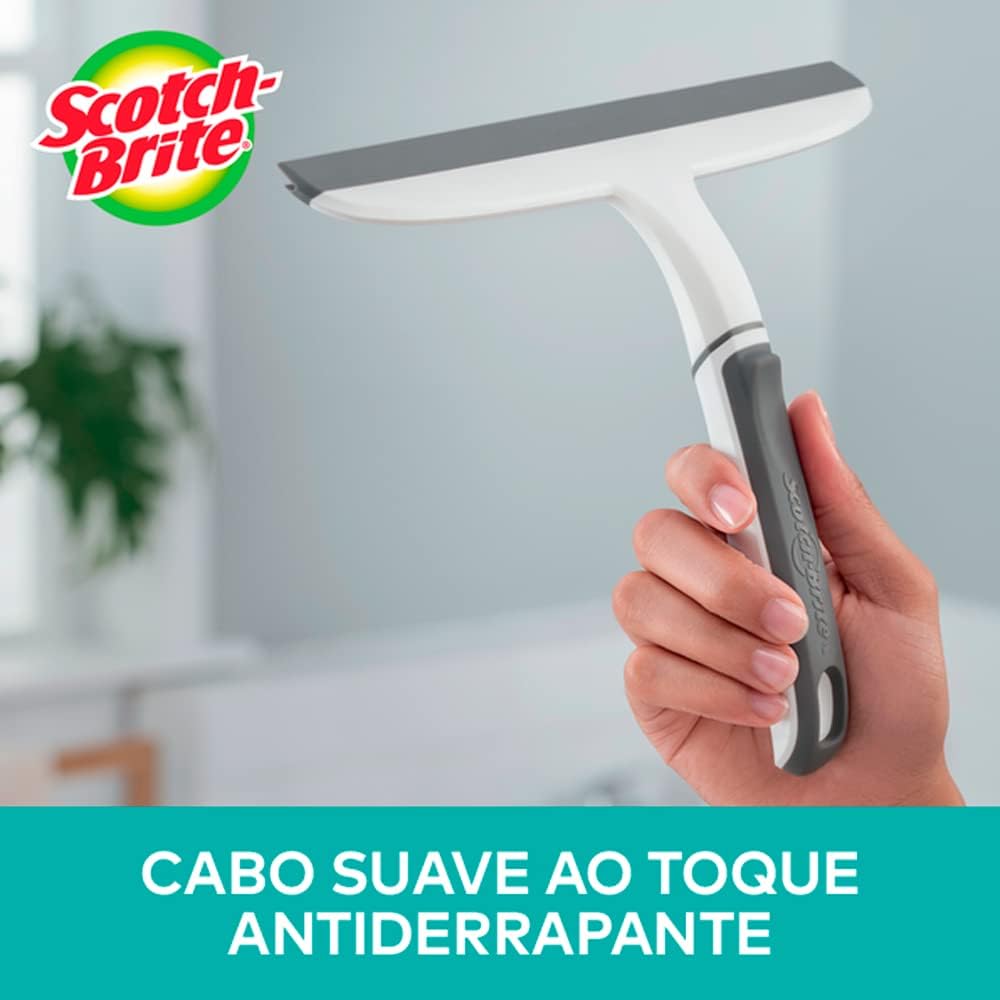 Scotch-Brite, All-Purpose 10 Inch Dual Blade Streak-Free Squeegee, Safe on Mirrors, Glass Shower Doors, Windows, Sinks and More