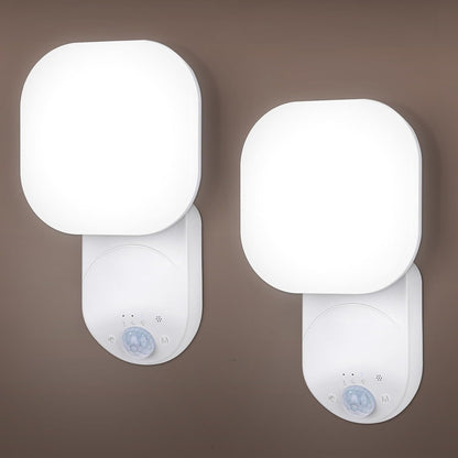 Yochoice Rechargeable Motion Sensor Wireless Dimmable LED Wall Lights with Remote, Closet Lights Battery Operated with Adjustable Lighting and Angle, for Closet Pantry Bedroom Garage, 2 Packs