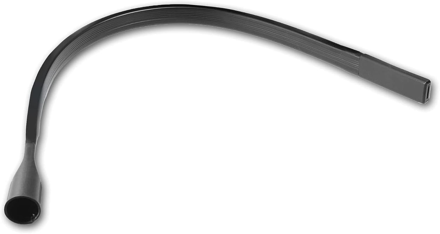 36-Inch Under Refrigerator Cleaning Tool, Flat Flexible Vacuum Crevice Attachment, 1.25” Fit with 1.5” & 1-3/8” Adapters, Black, for Appliances & Central Vacuums