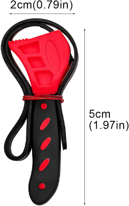 Jar Opener, Adjustable Bottle and Jar Opener for Weak Hands, Multifunctional Belt Wrench Can Open Tool, No-n Slip Rubber Strap Wrench for Plumbing,Sink,Faucet(COLOR:red)