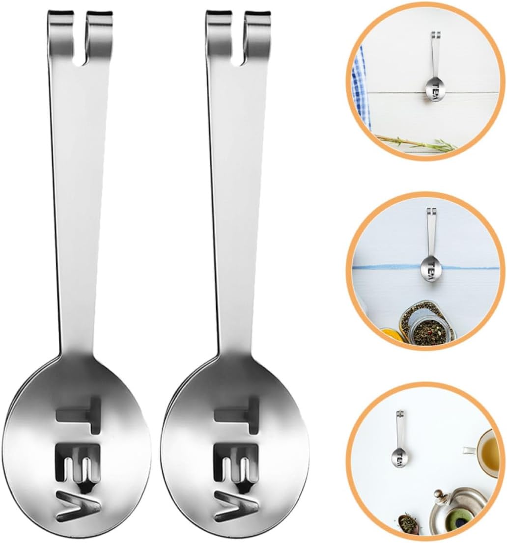 8pcs Stainless Steel Tea Bag Spoon Tongs Tea Squeezer for Tea Leaves | Silver Finish, Easy-clean Build with Precise Grip, Kitchen Use for Sugar and Entertaining Guests