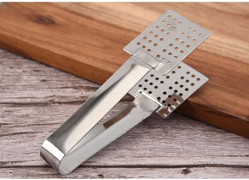 Luxshiny Tea Bag Clamp Set of 2 Stainless Steel Tea Bag Squeezer Tongs with Strainer and Solid Side Multipurpose Clips for Kitchen Ice Cubes Dishwasher Safe 5.51 X 1.57 X 0.78 in