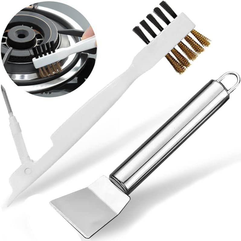 Gas Stove Brass Wire Stiff Bristles Brushes Rust Cleaner for Kitchen Grease Grime Pot Pan