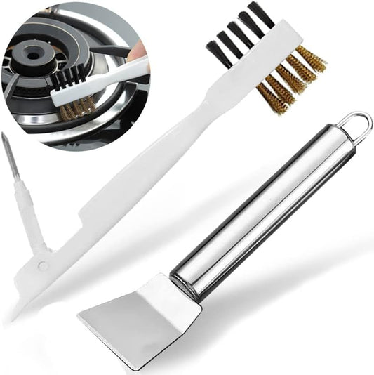 Gas Stove Brass Wire Stiff Bristles Brushes Rust Cleaner for Kitchen Grease Grime Pot Pan