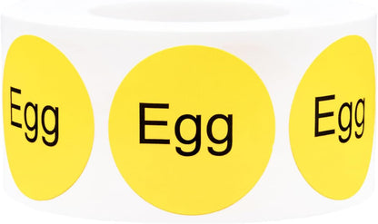 Yellow with Black Carnitas Circle Dot Adhesive Stickers, 1 Inch Round Labels, 500 Total Stickers