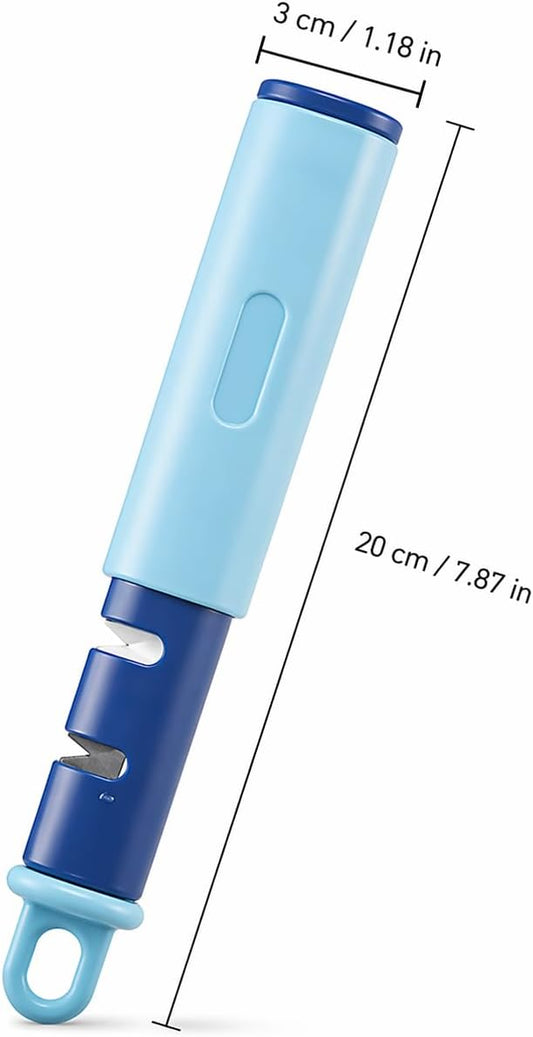 2-in-1 Vegetable Peeler & Knife Sharpener – Multifunction Kitchen Gadget, Stainless Steel Fruit & Potato Peeler with Built-in Knife Sharpening Tool, Space Saving Kitchen Accessory