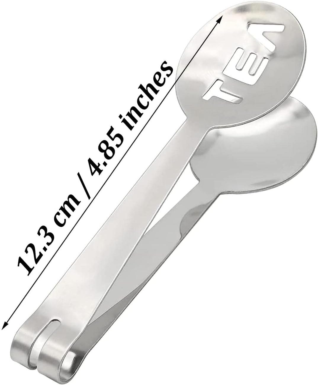 Tea Bag Squeezer (4 Pack), Stainless Steel Tea Bag Squeezer Tongs, Tea Bag Strainer Grip Holder Tea Bag Spoon Clip, Mini Tongs for Gripping Ice Cubes, Sugar and Lemon Slices