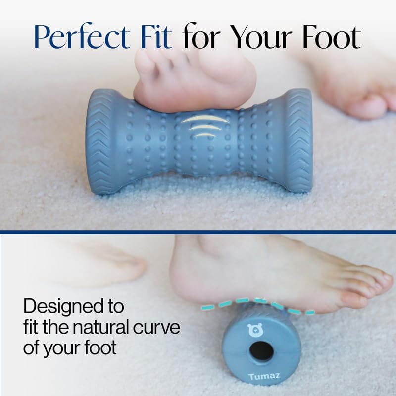 Tumaz Foot Roller & Massage Ball 3-in-1 Set | Foot Roller, Spiky & Lacrosse Balls | Ergonomic Design | Deep Tissue Massage | Foot Relaxation & Recovery