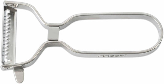 ARCOS Professional Peeler for Fruits and Vegetables. 5.5 Inch Stainless Steel Kitchen Tool for Precise Cutting. Chef's Gadget with Ergonomic Polypropylene Handle. Red Color